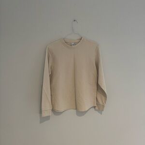 Zara White Long-Sleeve Lightweight Shirt Size Small Like New
